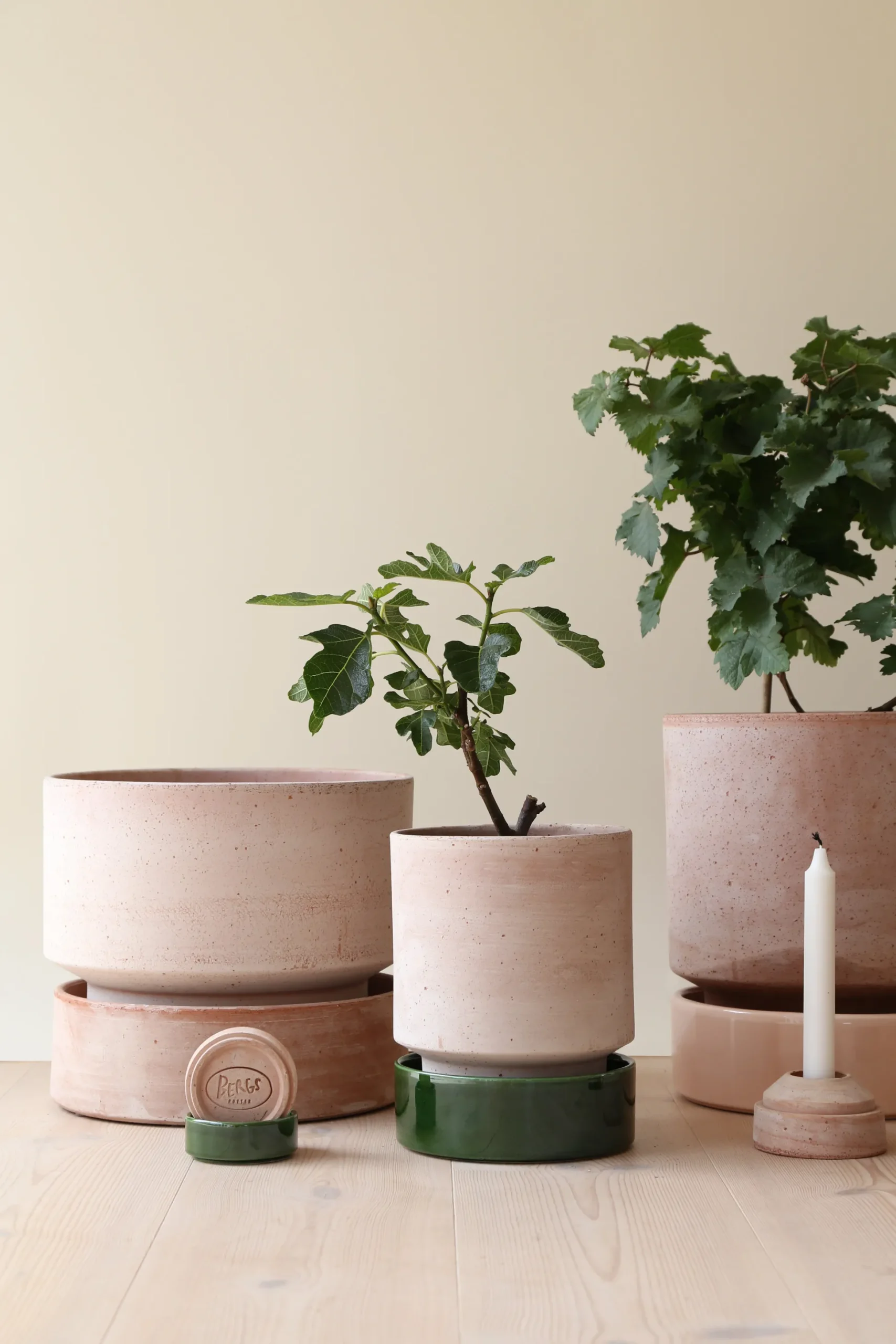 Hoff krukke, raw rosa + raw rosa underskål