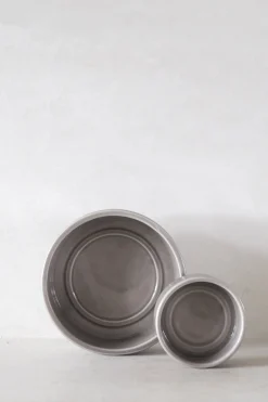 Hoff underskål, glaseret grå