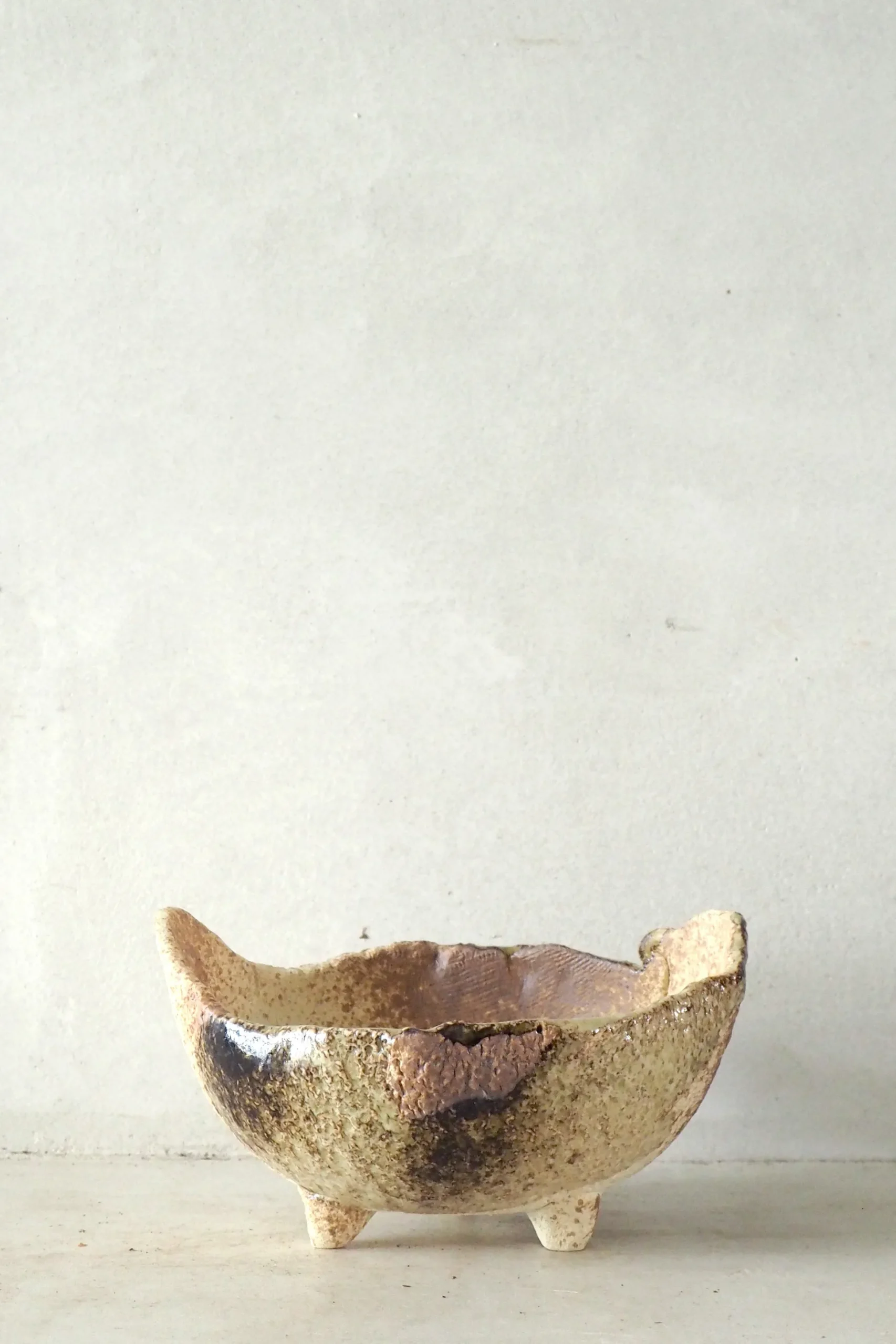 Japansk bonsai krukke, håndlavet, brun