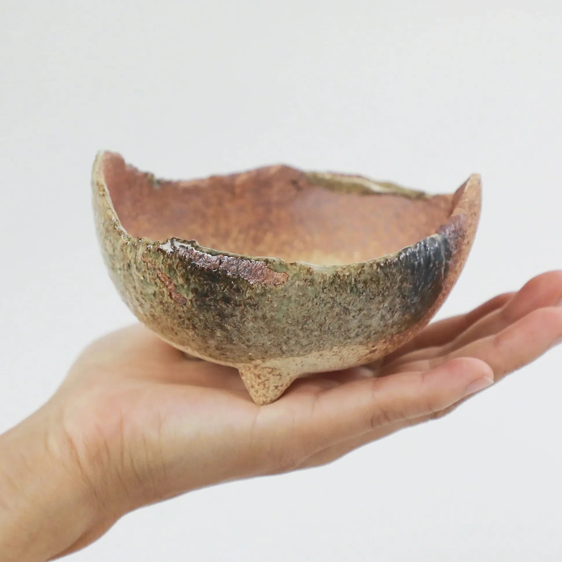 Japansk bonsai krukke, håndlavet, brun